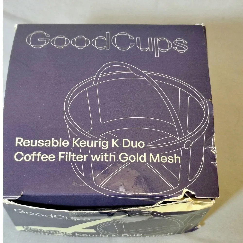 GoodCups Reusable Keurig K-Duo‎ Coffee Filter Gold Mesh Replacement Basket NEW